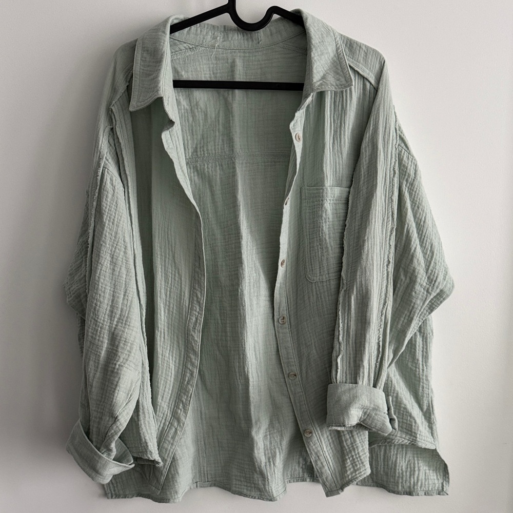 H&M Light Green-Mint Men's Shirt Jacket